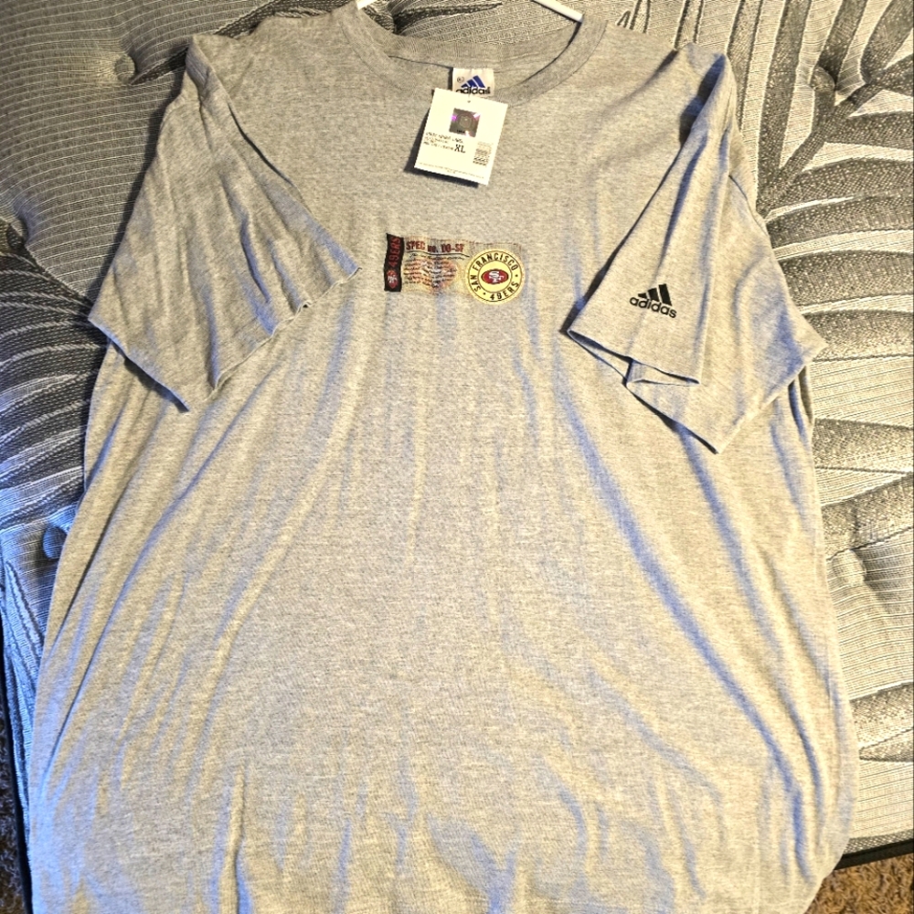 NEW Vintage SF 49er Adidas Spirit Label t-shirt. Size XL